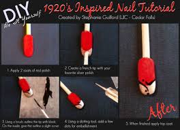 diy 1920s nail design step into