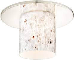 Recessed ceiling lighting for artwork. Decorative Recessed Ceiling Trim With Art Glass Cylinder Shade Amazon Com