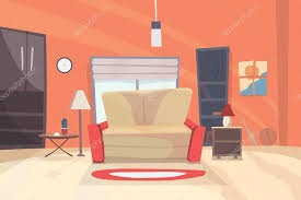 living room cartoon ilration eps