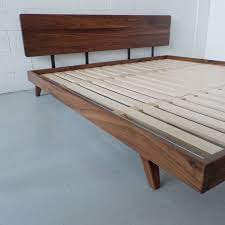 walnut bed frame diy furniture bedroom