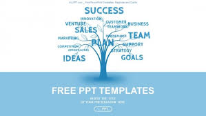 Concept Blue Word Tree Leadership Marketing Or Business Powerpoint