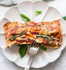 vegetable lasagna with roasted veggies