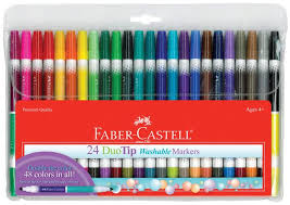 4 out of 5 stars. Faber Castell Duo Tip Washable Marker Set Assorted Colors Set Of 24 Washable Markers Markers Set Faber Castell