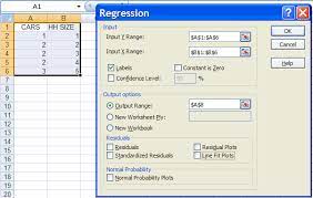 Excel 2007 Two Variable Regression