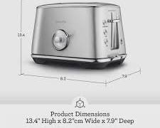 Breville BTA735BSS Toast Select Luxe 2slice Toaster, Brushed Stainless Steel