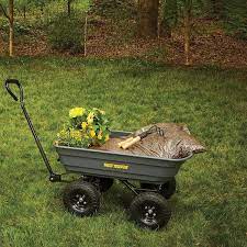 Easy Dump Plastic Wagon Garden Cart