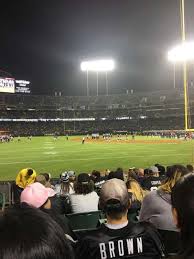 oakland coliseum section 129 home of