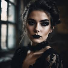 strong black gothic makeup playground