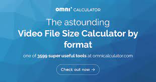 video file size calculator by format