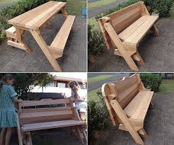 One Piece Folding Bench And Picnic