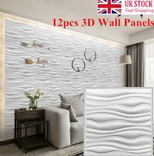 12pcs Pvc 3d Wall Panels Decorative