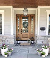 Natural Wood Front Door Ties Together