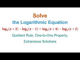 Solve A Logarithmic Equation Using The