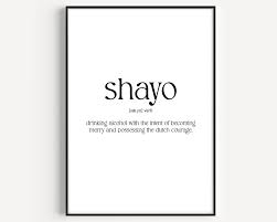 Buy Shayo Definition Print Online in India - Etsy
