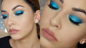 blue makeup tutorial for hooded eyes