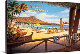 Aloha Hawaii Wall Art Canvas Prints