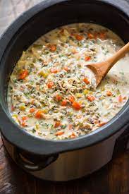 en wild rice soup slow cooker or