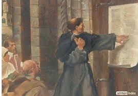 martin luther nailing the theses