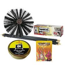 The csl may be used with woodstoves, wood burning furnaces, fireplace insert, wood burning fireplace with a gas starter, wood/coal stove, boilers, dual fuel wood burning boilers or furnaces and fireplaces. Chimney And Flue Cleaning Kit For Fireplaces Ray Grahams Diy Store