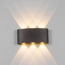 Led Wall Light Black 3 Way Aspire