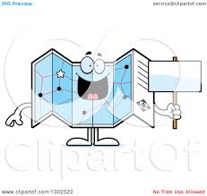 Clipart Of A Cartoon Happy Road Map Atlas Character Holding