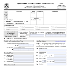 waiver of inadmissibility with form i 601