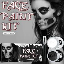 halloween face paint black and white