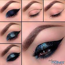 glittery cat eyes makeup tutorial