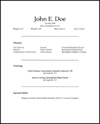     Acting Resume Template    Theatre Acting Resume Free PDF Template    