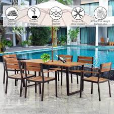 Outdoor Dining Set With Umbrella Hole