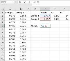 calculate cohen s d in microsoft excel