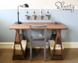 Our simple trestle desk offers a wide desktop with plenty of workspace while shelves help keep everything organized. 16 Free Diy Desk Plans You Can Build Today