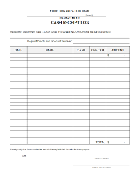 Free Printable Cash Receipts Cash Receipt Log Template Budget