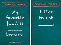 sentence frames and sentence starters