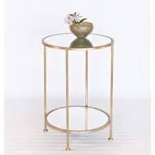 gold side table glass bedside table