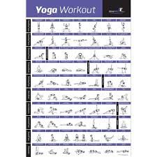 Newme Fitness Yoga Pose Exercise Poster Laminated Premium Instructional Beginners Chart For Sequences Flow 70 Essential Poses Sanskrit