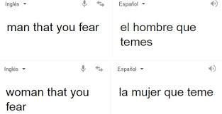 el machismo del traductor google