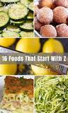 What food starts with Z?