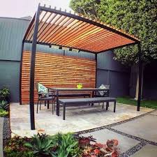 Brown Fabricated Outdoor Wooden Pergola
