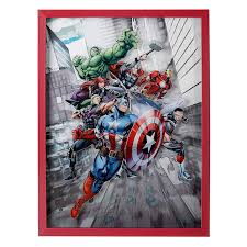 Glass Framed Avengers Print Wall Art 15x20