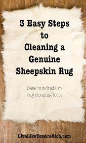 cleaning a genuine sheepskin rug