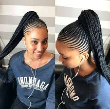 It's basically a braided bun with a big section of hair above previously braided and twisted around #56: Top 115 Sexy African Braid Styles Of 2019 Bun Braids