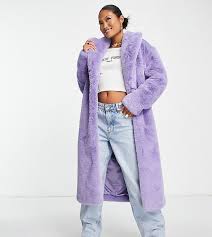 Purple Faux Fur Coat Womens Style