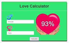 simple love calculator sourcecodester