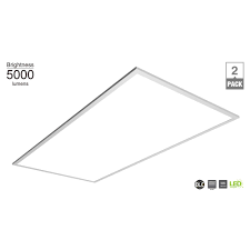 Commercial Electric 2 Ft X 4 Ft 5000 Lumens Integrated Led Panel Light 2 Pack Pn324a50a1 40 The Home Depot