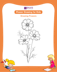 flower drawing for kids easy flower