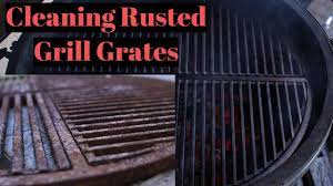 clean rusted cast iron grill grates