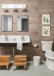 Kids Bathroom Wall With Trough Sink