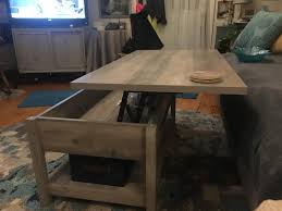 Lift Top Coffee Table Rustic Gray