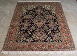 multicolor kashan area rug hand knotted